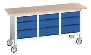 Verso 1750x600 Mobile Storage Bench M23 Verso Mobile Work Benches for assembly and production 44/16923223.11 Verso 1750x600 Mobile Storage Bench M23.jpg